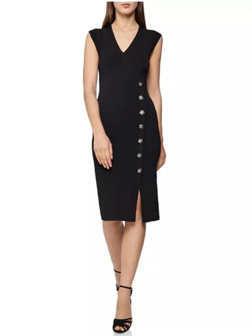 Reiss Eleni Black Knit Dress